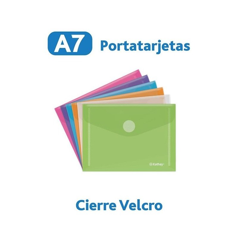 SOBRE PP TRANSLUCIDO A7 CIERRE TEXTIL SURTIDOS KAT