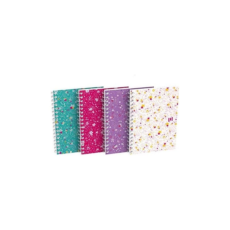 OXFORD CUADERNO FLORAL C/GOMA 10X15
