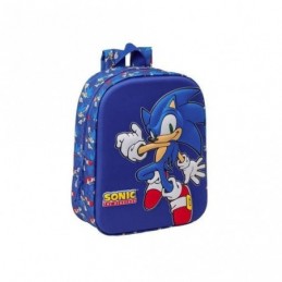 MOCHILA GUARDERIA 3D SONIC 27x22CM