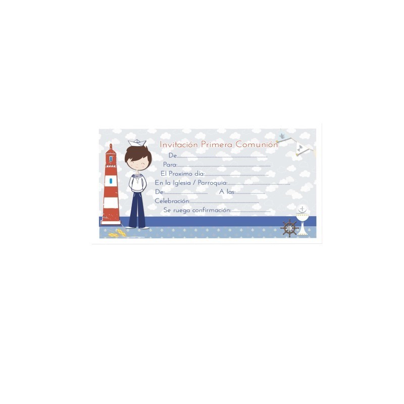 POSTAL INVITACION COMUNION BL10