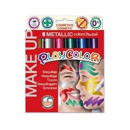 MAQUILLAJE PLAYCOLOR POCKET METALLIC 6 UNIDADES