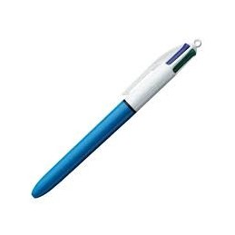 BOLI BIC 4 COLORES PLASTICO AZUL