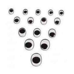 OJOS REDONDOS ADHESIVOS 18mm 20 uds NEGRO