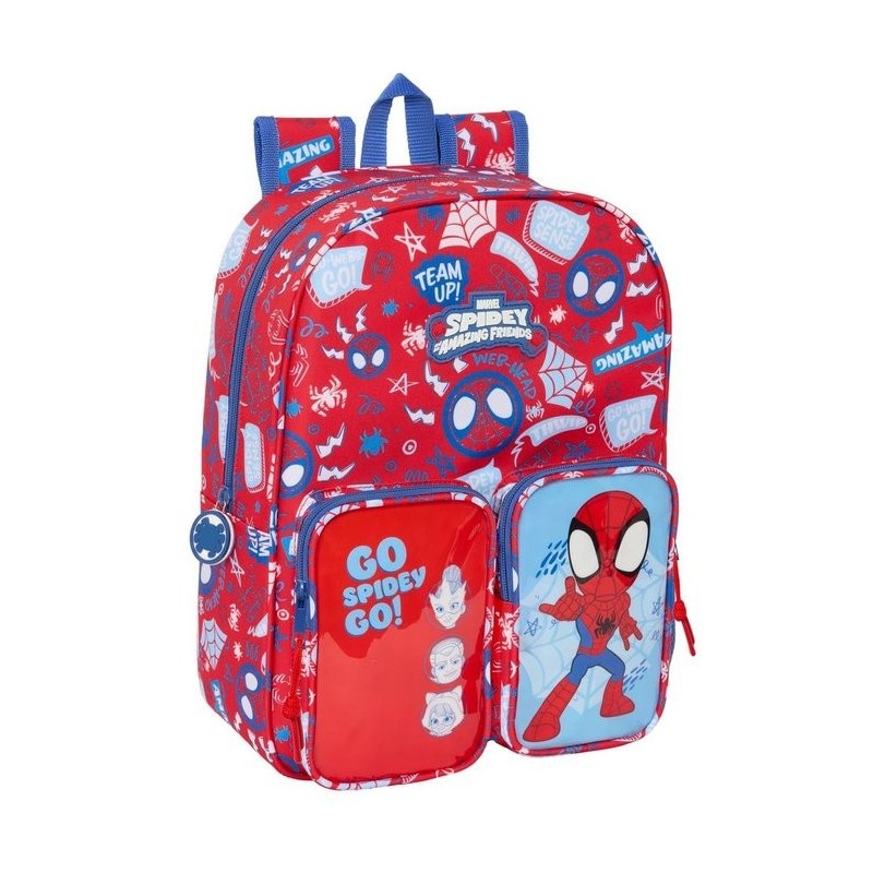 MOCHILA SAFTA INFANTIL BOL CARRO SPIDEY