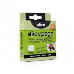 VELCRO STIRA Y PEGA 500 MINI CUADRADOS ADHESIVOS D