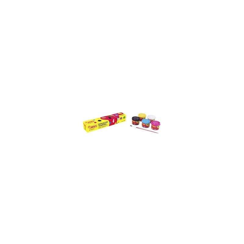 TEMPERA SURTIDA JOVI 5 COLORES + PINCEL 35ml