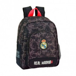 MOCHILA REAL MADRID BLACK ADAPTABLE 33CM