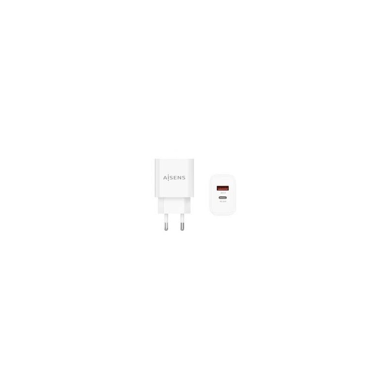 CARGADOR DE PARED AISENS 1 USB / 1USB C / 20W BLAN