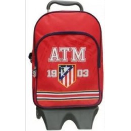 MOCHILA CARRO 43CM BORDADA ATLETICO DE MADRID