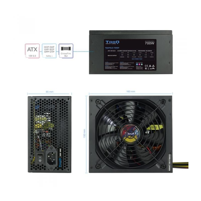 FUENTE ALIMENTACION TOOQ 700W TQAPOLO-700SP