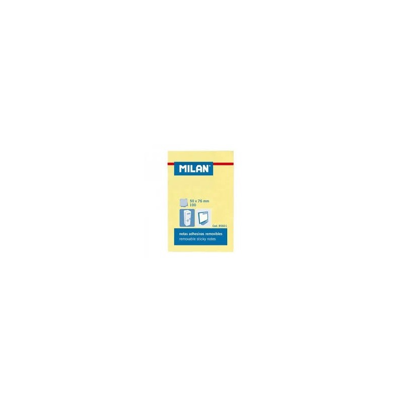 BLOC 100 NOTAS ADHESIVAS 50x76mm AMARILLO