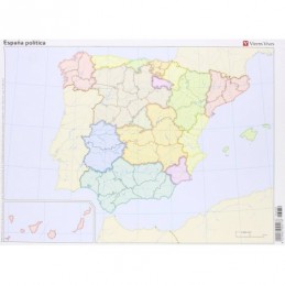 MAPA MUDO ESPAÑA POLITICO COLOR