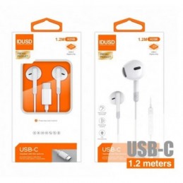 AURICULARES USB C DIGITAL IDUSD H25B BLANCO 1.2M