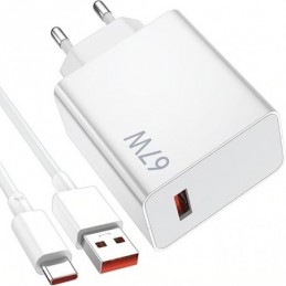 CARGADOR XIAOMI 67W HYPERCHARGE TYPE A Y 1 USB