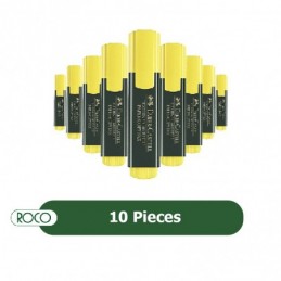 MARCADOR FABER FLUOR AMARILLO CAJA 10UDS