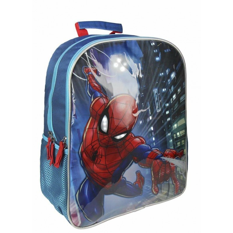 MOCHILA SPIDERMAN CON LUZ ADAPTABLE A CARRO
