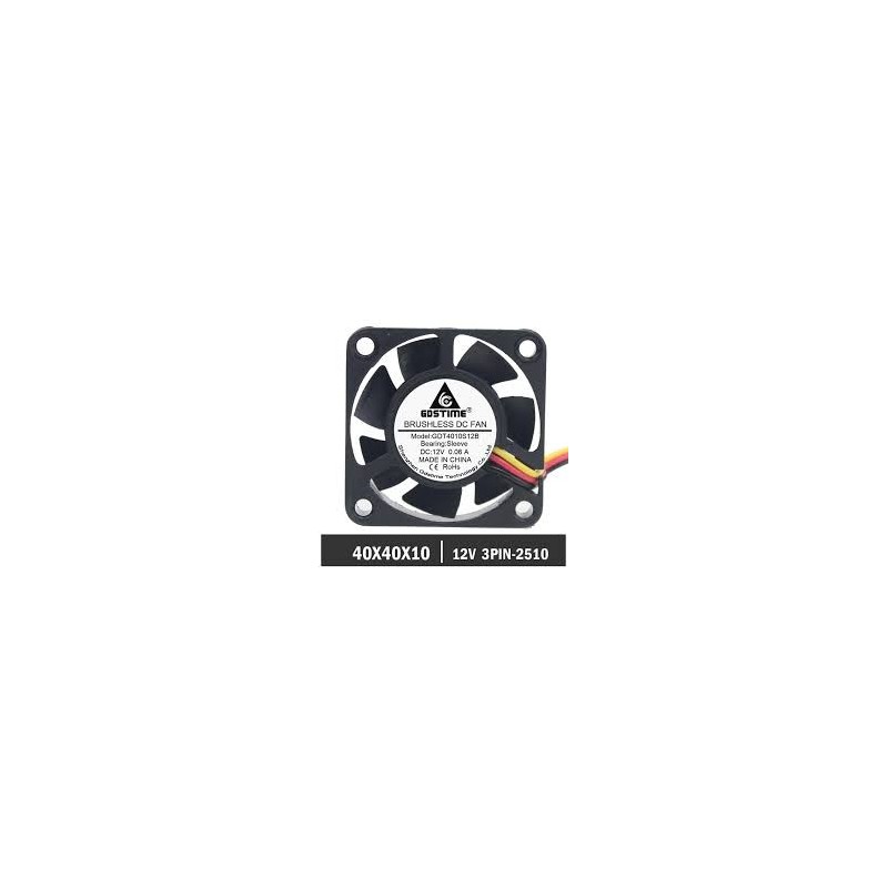 VENTILADOR 40x40x10mm SLEEVE BEARING 12V 70MM 3PIN
