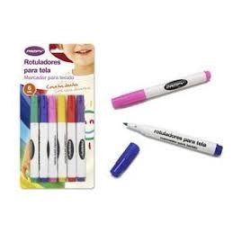 ROTULADOR PARA TELA BLISTER 6 COLORES SURTIDOS