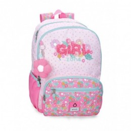 MOCHILA ADAPT. 44CM 2 CREM. GIRL ZONE