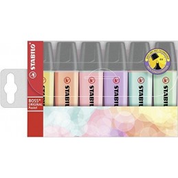 MARCADOR STABILO BOSS ORIGINAL PASTEL BLISTER 6 CO
