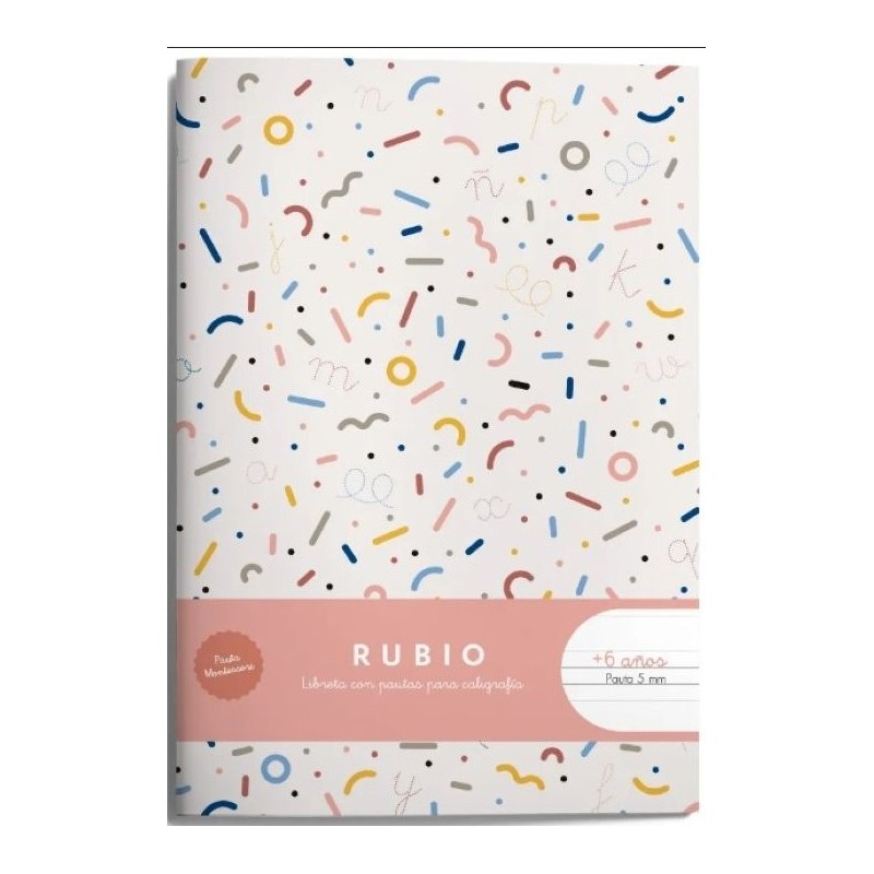 LIBRETA A5 80GR PAUTA MONTESSORI 5MM RUBIO