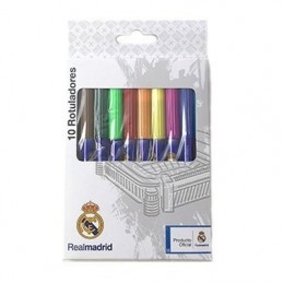 SET DE 10 ROTULADORES REAL MADRID