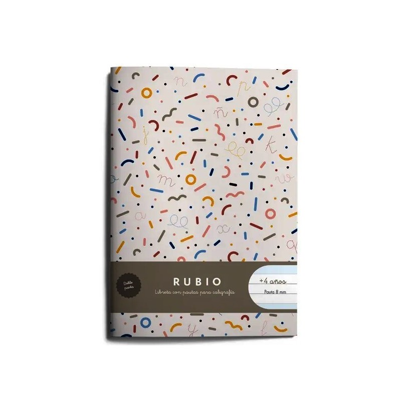 LIBRETA A5 80GR PAUTA MONTESSORI 8MM RUBIO