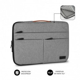 FUNDA SUBBLIM AIR PADDING 360 HASTA 15.6" GRIS CLA