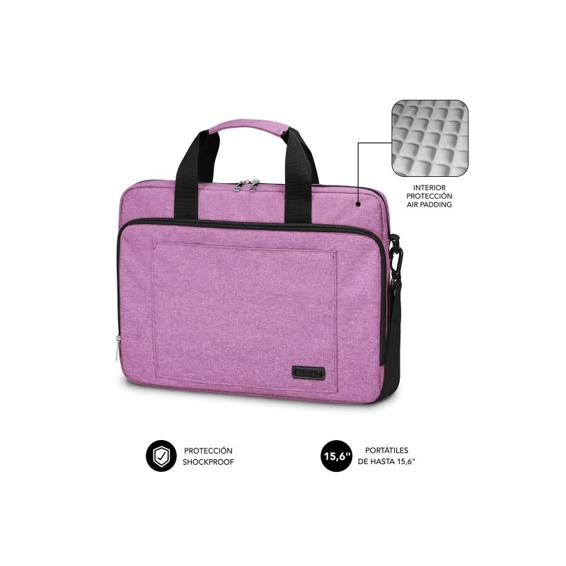 SUBLIM MALETIN PORTATIL 15.3 PULG ROSA ACOLCHADO