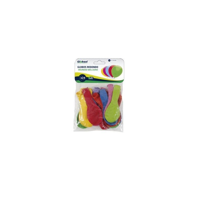 GLOBO 24CM BOLSA 24 UNID REDONDO