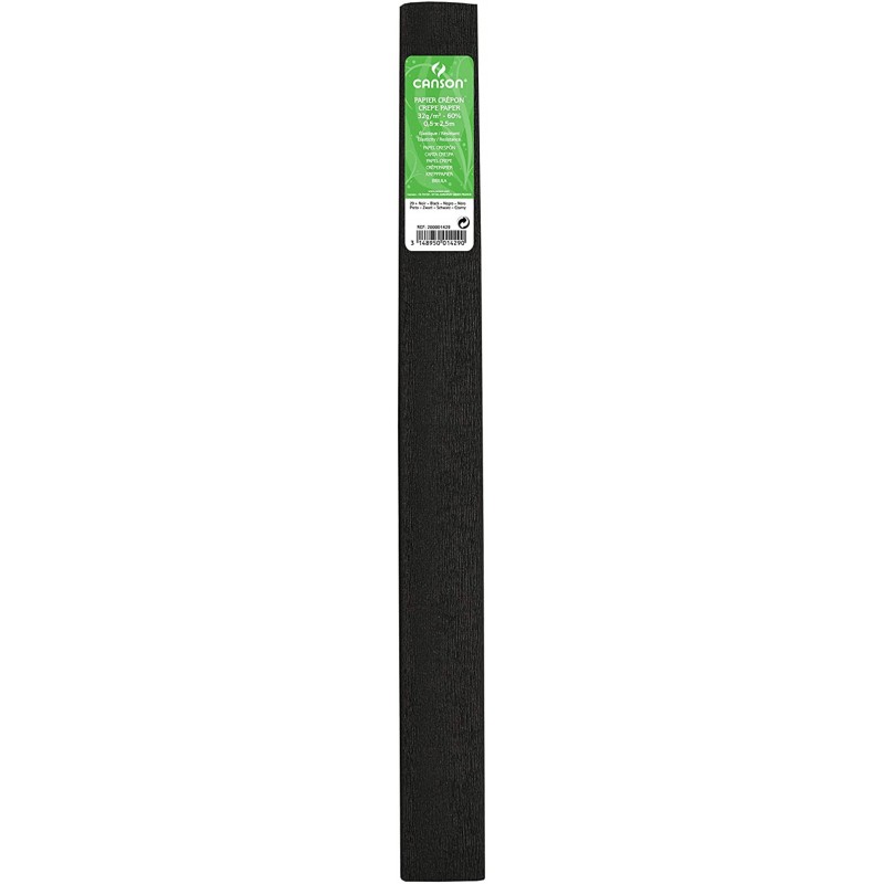 PAPEL CREPE PINOCHO CANSON 30GR 0.5x2.5 NEGRO