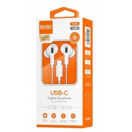 AURICULARES USB C DIGITAL IDUSD H33B BLANCO 1.2M