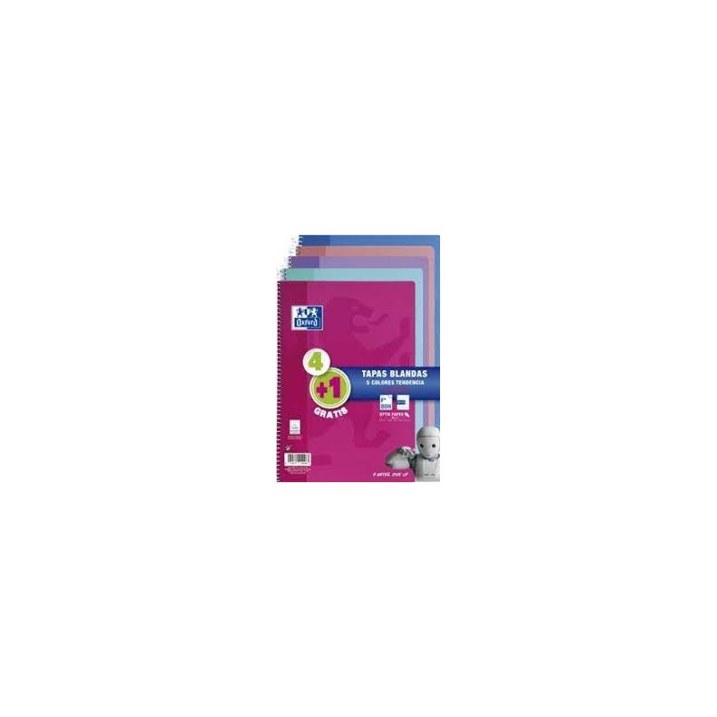 BLOC ESPIRAL F 80H CUADRO 4MM BLANDA OXFORD C/M 5