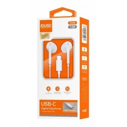 AURICULARES USB C DIGITAL IDUSD H32B BLANCO 1.2M