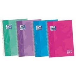 BLOC ESPIRAL A4 120H CUADRO 5MM TE OXFORD COLORES