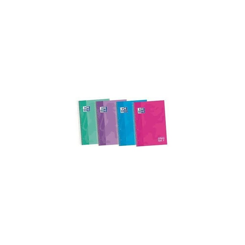 BLOC ESPIRAL A4 120H CUADRO 5MM TE OXFORD COLORES