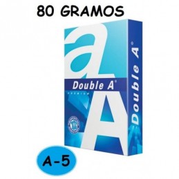 PAPEL DOUBLE A A5 80GR 500H BLANCO