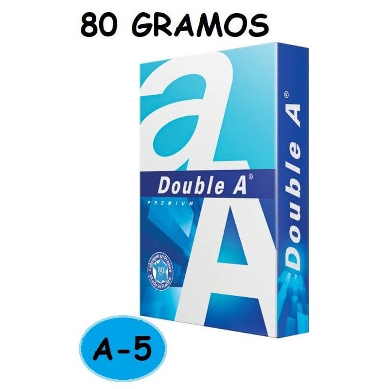 PAPEL DOUBLE A A5 80GR 500H BLANCO