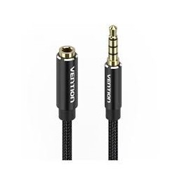 CABLE ESTEREO JACK 3.5 MACHO A JACK HEMBRA 2MT