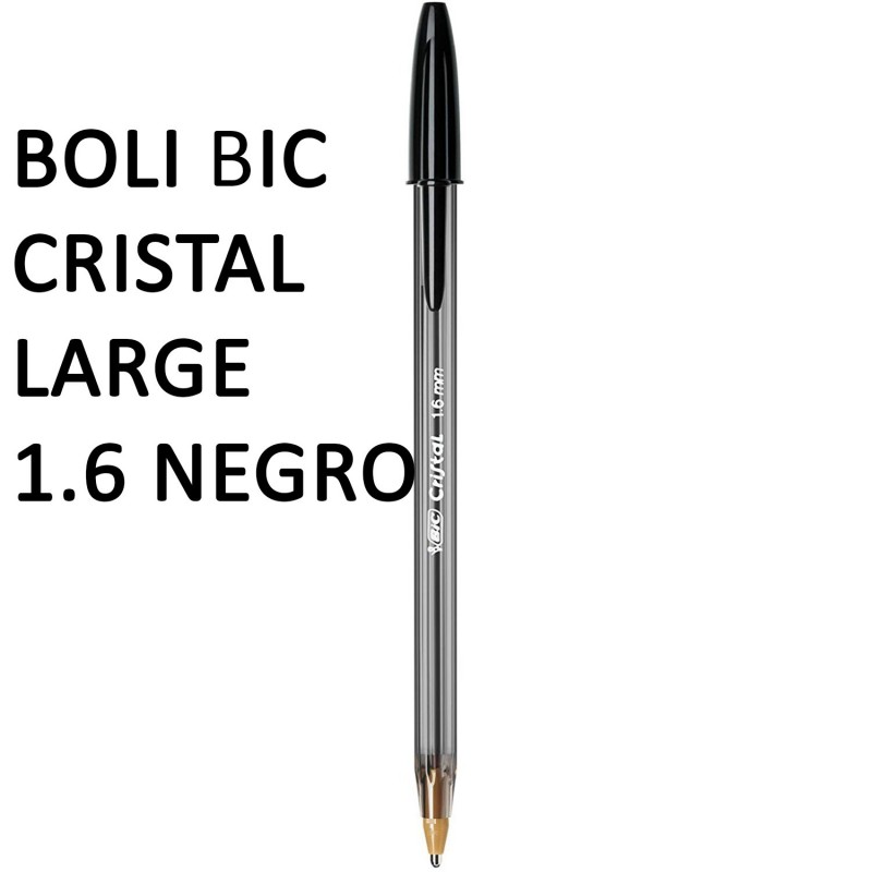 BOLIGRAFO BIC CRISTAL LARGE 1.6 NEGRO