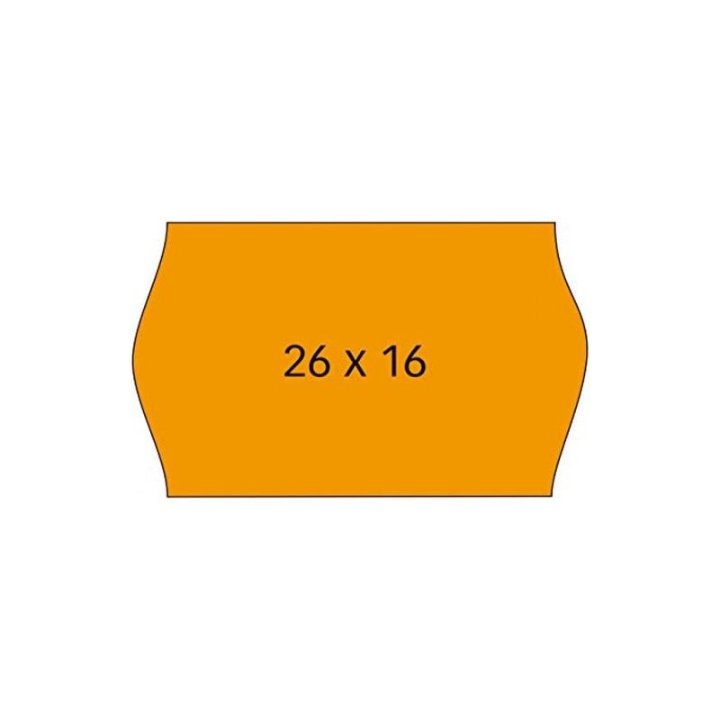 ETIQUETA ROLLO 26x16 NARANJA REMOVIBLE PACK 6 UDS