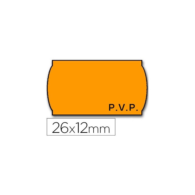 ETIQ/MAQ 26x12 FLUOR NARANJA