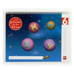 LECTOESCRITURA 5 AÑOS GALAXIA 6 CUADRICULA 12 LETR