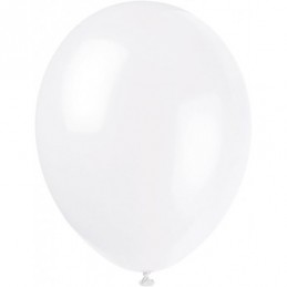 GLOBO UNICOLOR COLOR BLANCO 25CM 12UDS