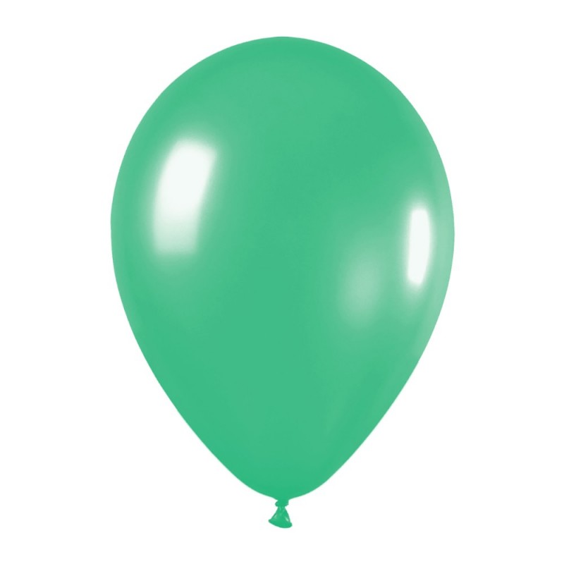 GLOBO UNICOLOR COLOR VERDE 25CM 12UDS