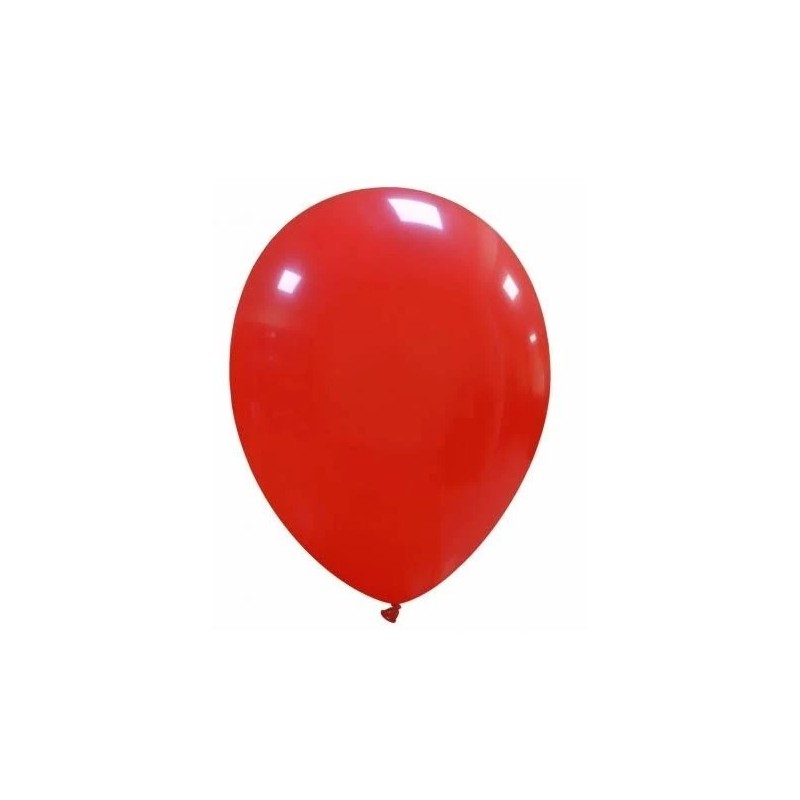 GLOBO UNICOLOR COLOR ROJO 25CM 12UDS