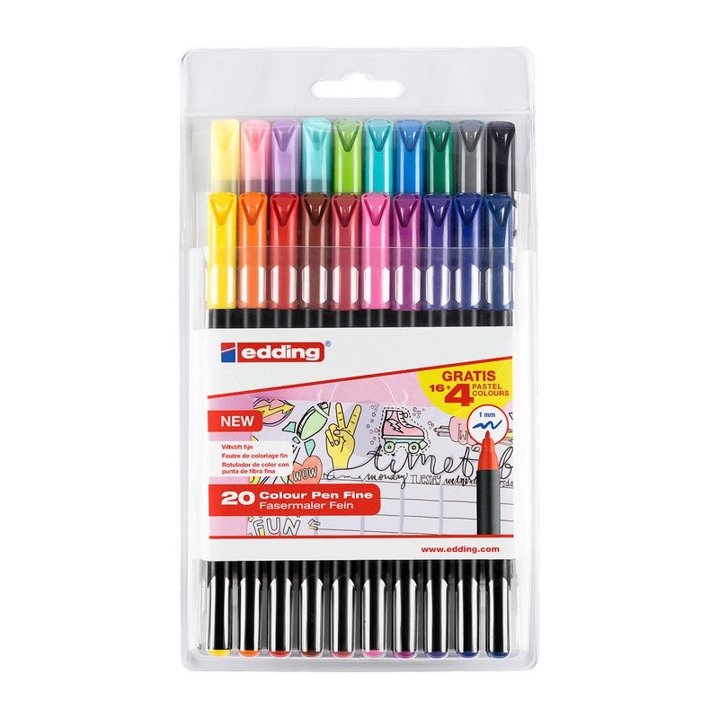 ROTULADOR EDDING 1200 ESTUCHE 16 COL SURT Y PASTEL