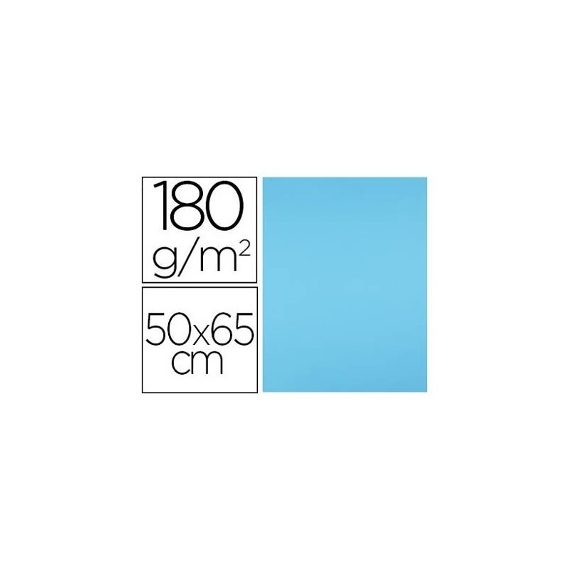 CARTULINA LIDERPAPEL 50x65CM 180GR7M2 CELESTE 25H