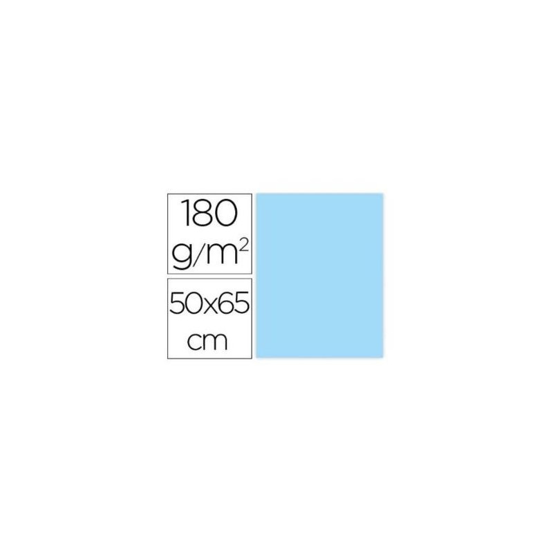 CARTULINA LIDERPAPEL 50x65 180GR AZUL 25UDS