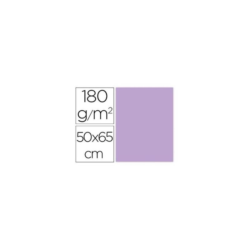 CARTULINA LIDERPAPEL 50x65 180GR LILA 25UDS
